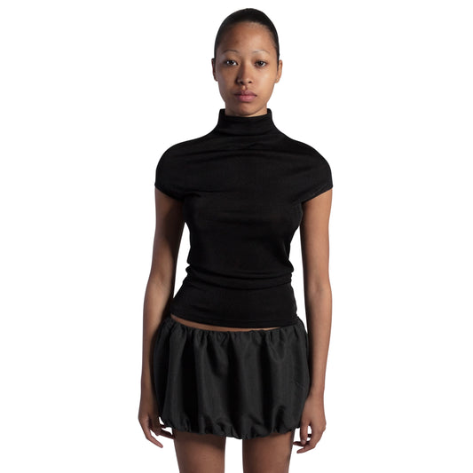 Puff skirt/ grey wool