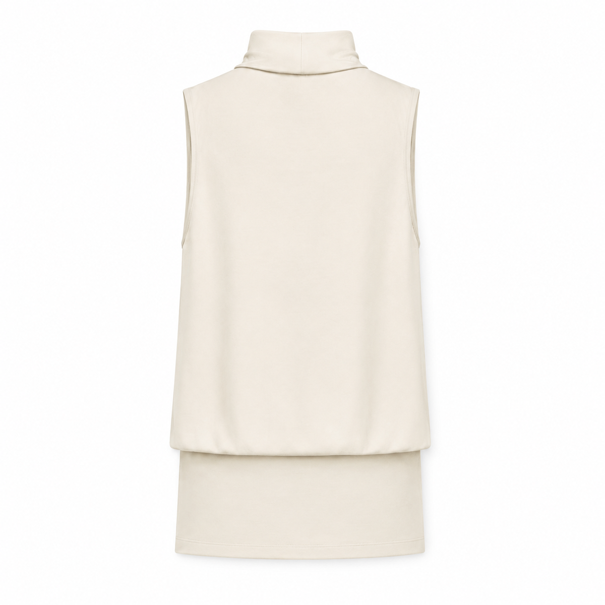 Polo neck dress white