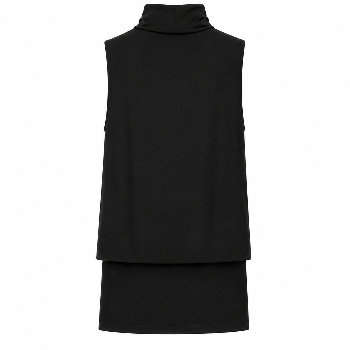 Polo neck dress black