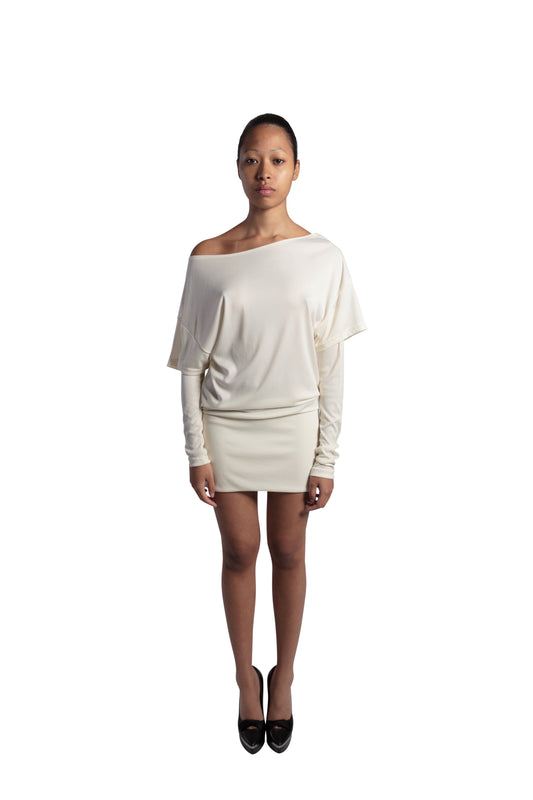 T-shirt dress cream/white